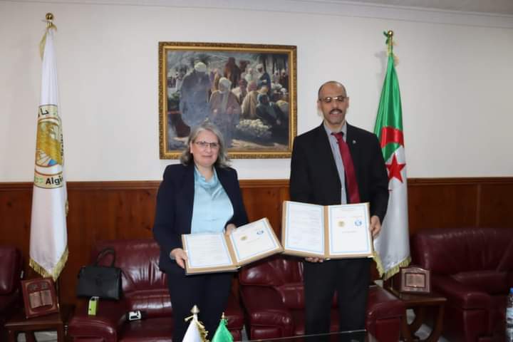 توقيع اتفاقية  تعاون علمي مع  جامعة الجزائر 1 بن يوسف بن خدة